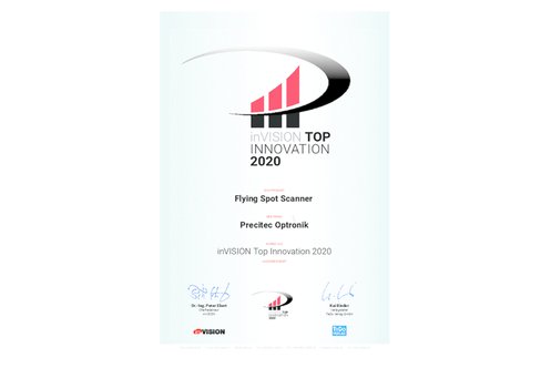 Lasermaterialbearbeitung Flying Spot Scanner als inVISION Top Innovation Flying spot scanner awarded